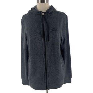 Jack Wolfskin Full Zip Dark Grey Hooded Fleece C Nanuk Dynamic Jacket Men's M